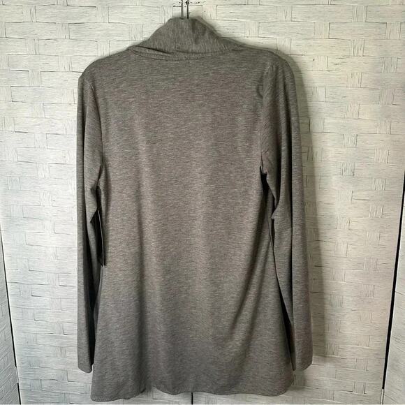 Press Womens cardigan gray pleaded layer look bohemian fall Lagenlook casual - Picture 5 of 10